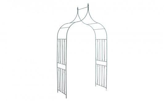 Zielony łuk ogrodowy o szer. 140 cm z ornamentem PURI 