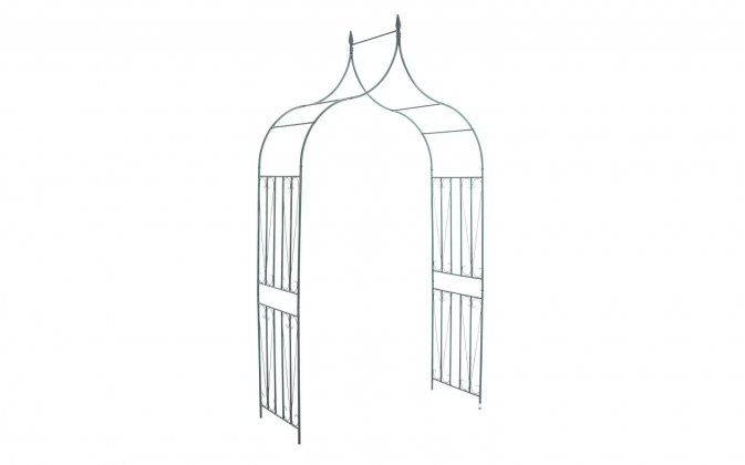Zielony łuk ogrodowy o szer. 140 cm z ornamentem PURI 