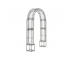 Brama z metaloplastyki łuk różany AKIPUR BRĄZ