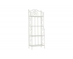 Regał z metaloplastyki w kolorze Białym antycznym ANURA