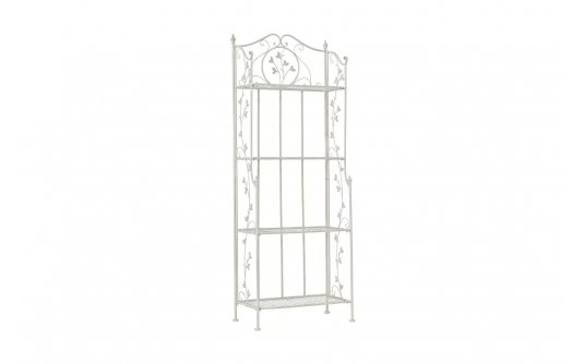 Regał z metaloplastyki w kolorze Białym antycznym ANURA