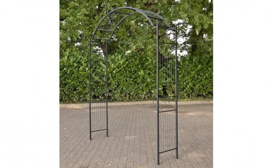 czarny łuk ogrodowy 175 cm szerokości