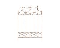 Płotek ogrodowy metalowy retro FABIUS kolor brązowy antyczny metaloplastyka