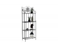 Czarny metalowy regał w stylu retro FUNK