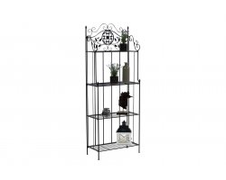 Czarny metalowy regał w stylu retro FUNK