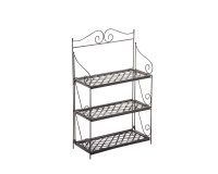 czarny regał kwietnik metalowy ogrodowy retro vintage