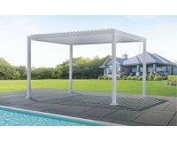 Biała pergola lamelowa 3 x 4 m aluminiowa 