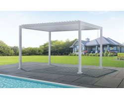 Biała pergola lamelowa 3 x 4 m aluminiowa 