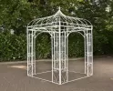 biały kwadratowy pawilon metalowy żelazny