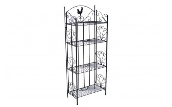 czarny kwietnik regał metalowy retro MIRA