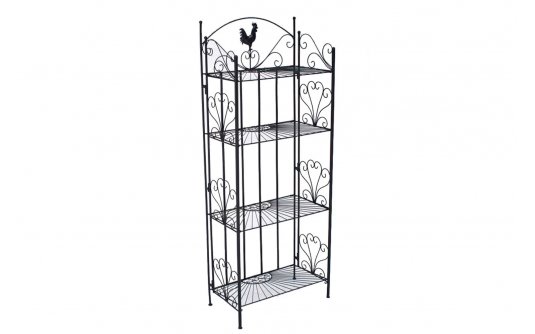 czarny kwietnik regał metalowy retro MIRA