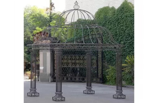 okrągły ekskluzywny pawilon ogrodowy stalowy
