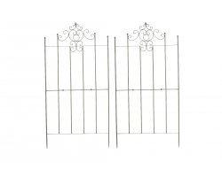 Jazozielony postarzany płotek metalowy ogrodowy retro vintage PERICO