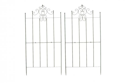 Jazozielony postarzany płotek metalowy ogrodowy retro vintage PERICO