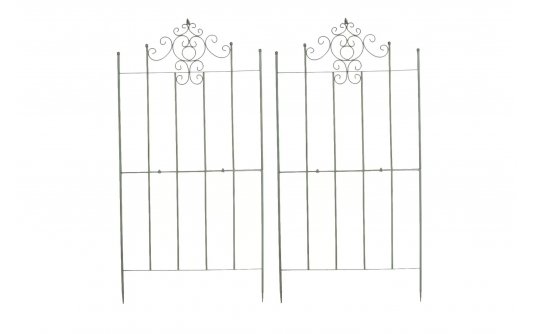 Jazozielony postarzany płotek metalowy ogrodowy retro vintage PERICO