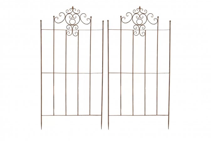 Brązowy rdzawy płotek metalowy ogrodowy retro vintage PERICO