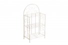 Biały postarzany składany regał metaloplastyka prowansalski ROCHA