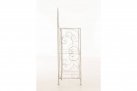 Biały postarzany składany regał metaloplastyka prowansalski ROCHA