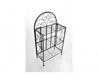 Czarny skłądany regał metaloplastyka prowansalski ROCHA