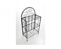 Czarny skłądany regał metaloplastyka prowansalski ROCHA