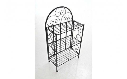 Czarny skłądany regał metaloplastyka prowansalski ROCHA
