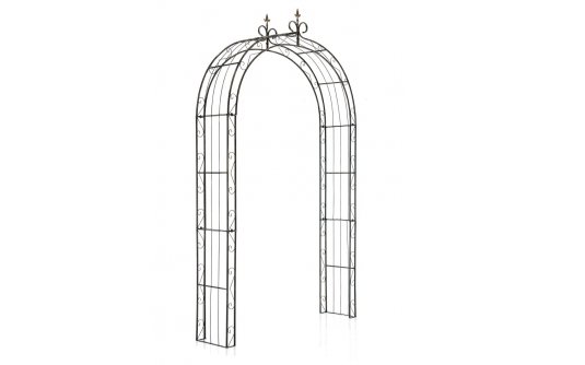 Łuk różany metalowy z półokragłym zwińczeniem SUEZ brąz postarzany Łuk różany metalowy z półokragłym zwińczeniem SUEZ brąz postarzany