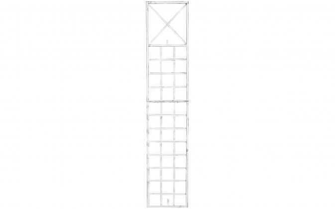 Krata ścienna narośliny pnące TRAJANO metaloplastyka kolor biały antyczny