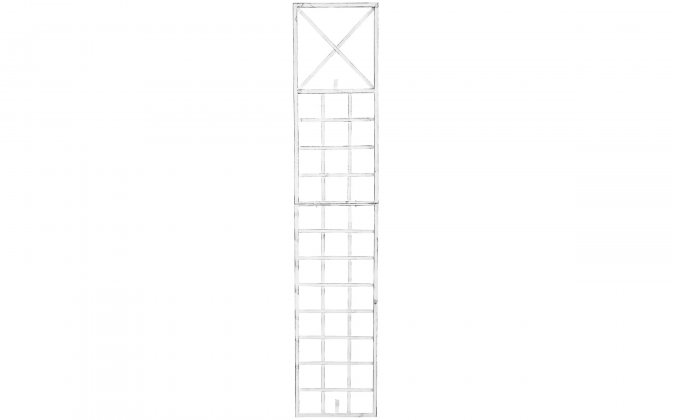 Krata ścienna narośliny pnące TRAJANO metaloplastyka kolor biały antyczny