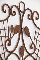 metalowy wieszka retro na ubrania brązowe antyczne