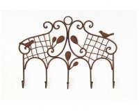 metalowy wieszka retro na ubrania brązowy