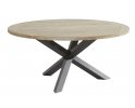 okrągły stół ogrodowy LOUVRE teak śr. 160 cm nogi aluminiowe