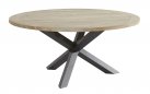 okrągły stół ogrodowy LOUVRE teak śr. 160 cm nogi aluminiowe