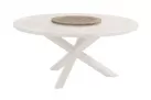okrągły stół ogrodowy LOUVRE teak śr. 160 cm nakładka obrotowa