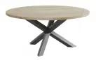 okrągły stół ogrodowy LOUVRE teak śr. 160 cm nogi aluminiowe
