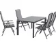 fotele z zestawie z aluminiowym stołem