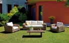 rattanowy komplet wypoczynkowy ALGARVE z dużą sofą i fotelami 