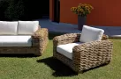 fotel wypoczynkowy do patio rattanowy