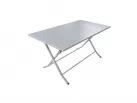 stół aluminiowy z krzyzowymi nogami 140x80 cm