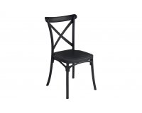 Krzesło do ogródków z polipropylenu ANTRACYT TRATTORIA