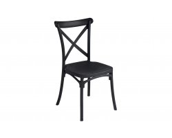 Krzesło do ogródków z polipropylenu ANTRACYT TRATTORIA