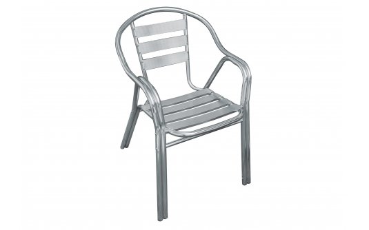 Aluminiowe sztaplowane krzesło bistro do kawiarni z rur CARONI Aluminiowe sztaplowane krzesło bistro do kawiarni z rur CARONI