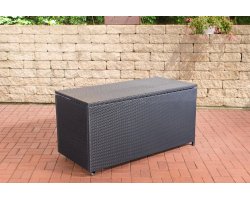 Skrzynia na poduszki ogrodowa z technorattanu CZARNA