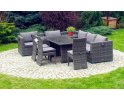 Zestaw ogrodowy modułowy technorattan z krzesłami i stołem