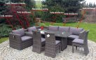 Zestaw ogrodowy modułowy technorattan z krzesłami i stołem