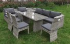 Zestaw ogrodowy modułowy technorattan z krzesłami i stołem