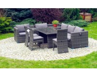 Zestaw ogrodowy modułowy technorattan z krzesłami i stołem