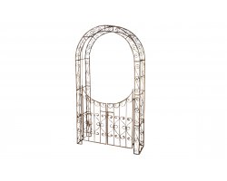 łuk różany z bramką z metaloplastyki retro SELVA brązowy antyczny