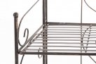 Brązowy metaliczny regał składany prowansalski ogrodowy retro LENA
