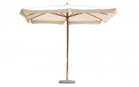 Parasol ogrodowy z nogą drewnianą centralną STANDARD 3x2 m poszycie kremowe