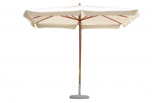 Parasol ogrodowy z nogą drewnianą centralną STANDARD 3x2 m poszycie kremowe